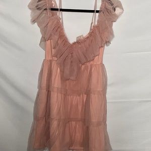 Women's cocktail dress in peach by Simplee's- Large